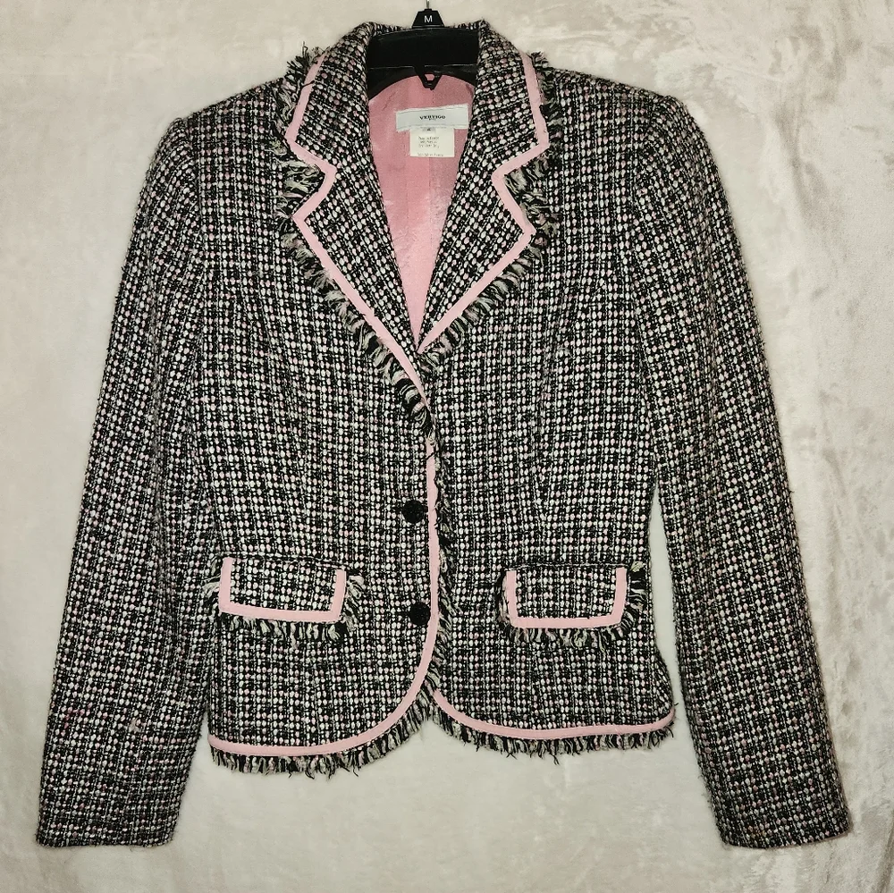 Vertigo Paris Gray and Pink Jacket size Small - Picture 3 of 7